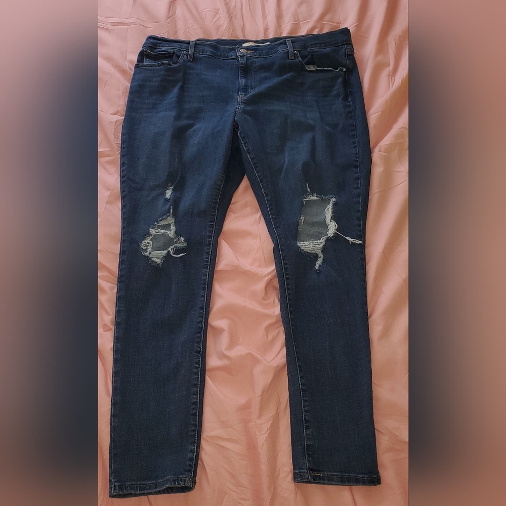 Levi's Ripped Skinny Jeans Size 20W